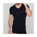 CAMISETA MANGA CORTA ELÁSTICA CUELLO PICO