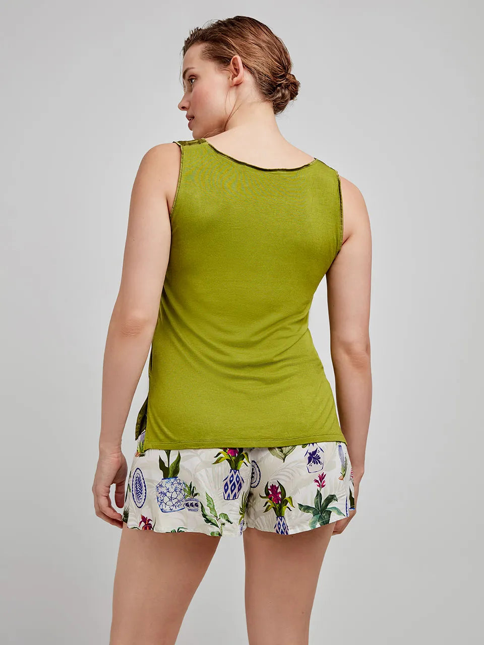 PANTALON DE PIJAMA CORTO MUJER FLORAL WORLD