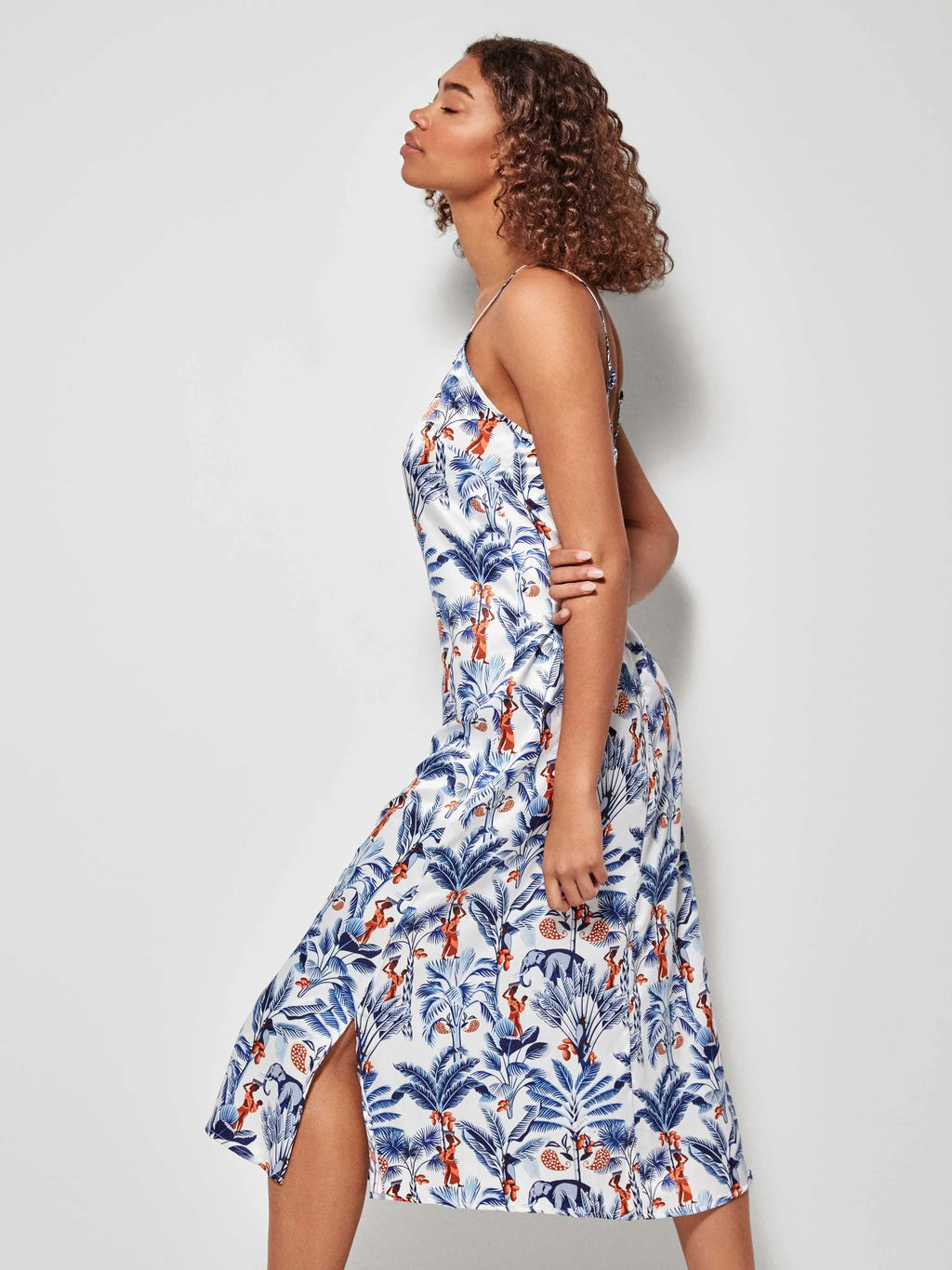 CAMISON LARGO DE FLORES AFRICAN PRINT