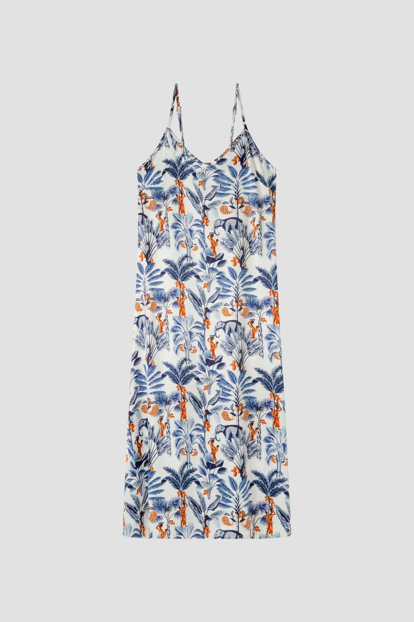 CAMISON LARGO DE FLORES AFRICAN PRINT