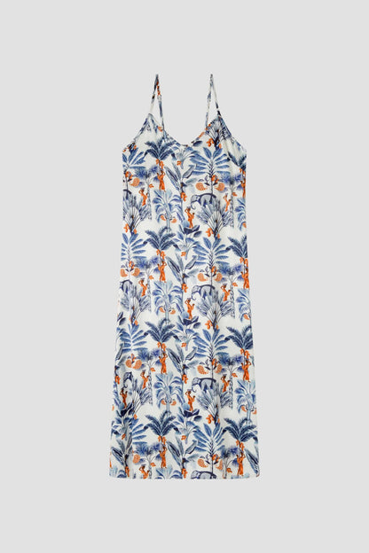 CAMISON LARGO DE FLORES AFRICAN PRINT