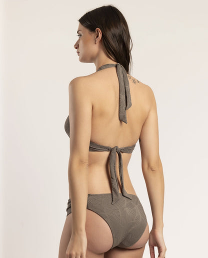 BIKINI HALTER FRESH LEAVES