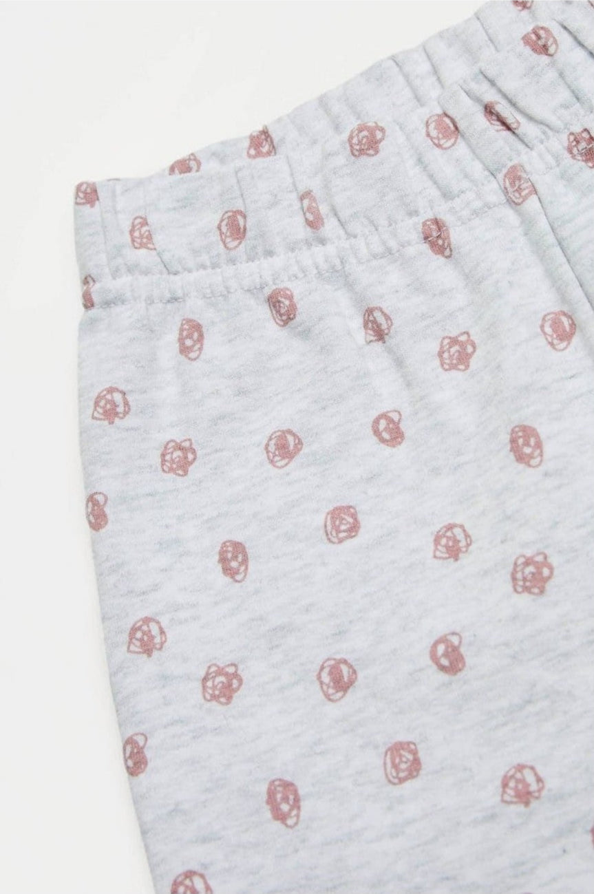 CONJUNTO 2 PIEZAS BEBÉ NIÑA GATITO Y ROSAS
