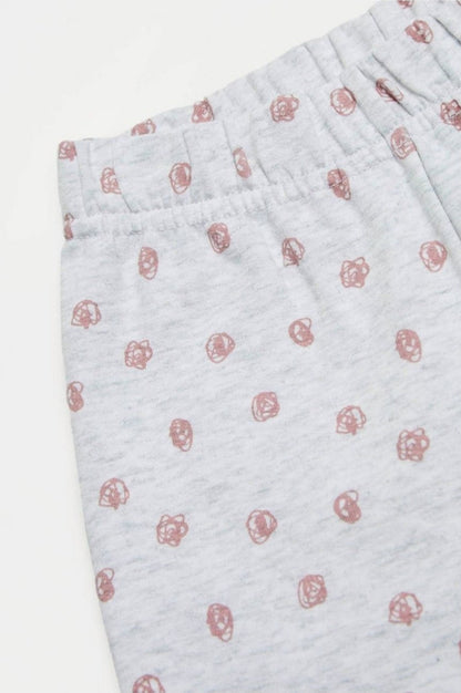CONJUNTO 2 PIEZAS BEBÉ NIÑA GATITO Y ROSAS