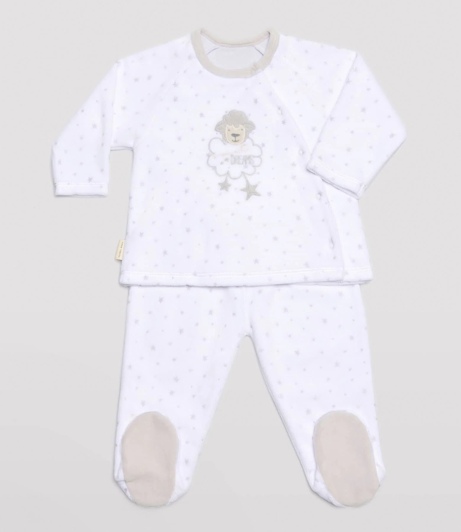 CONJUNTO BEBÉ MANGA LARGA AFELPADO OVEJITA