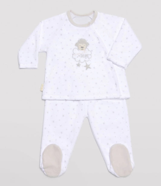 CONJUNTO BEBÉ MANGA LARGA AFELPADO OVEJITA