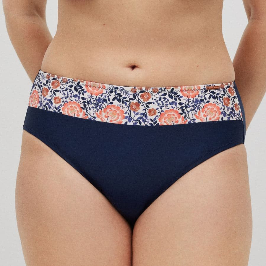 BIKINI CON ARO SIN RELLENO BRAGA ALTA BLUE FLOWERS