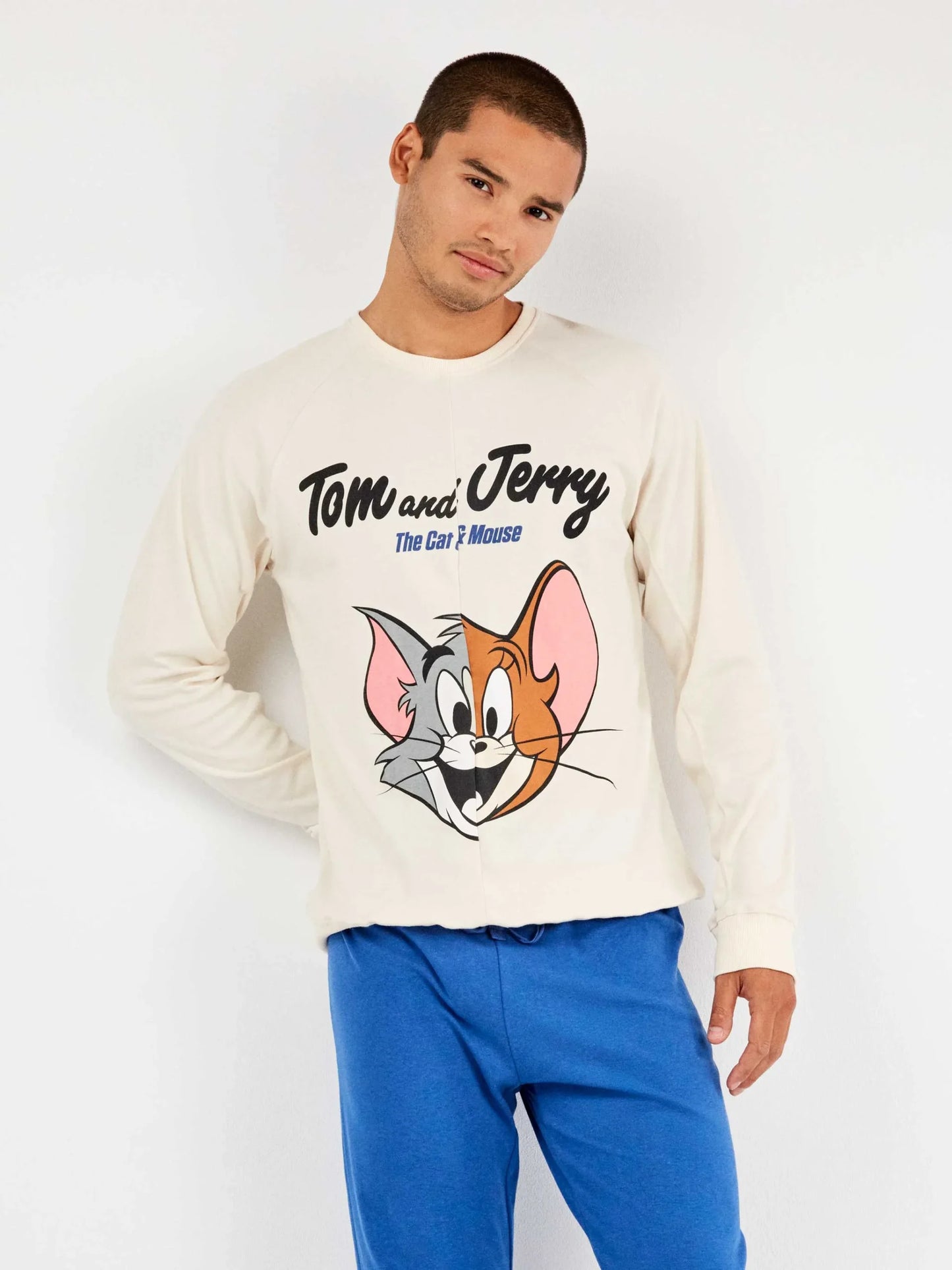 PIJAMA MANGA LARGA HOMBRE MERGED TOM & JERRY