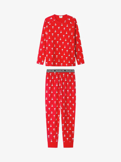 PIJAMA MANGA LARGA MUJER MICRO ESTAMPADO SNOOPY