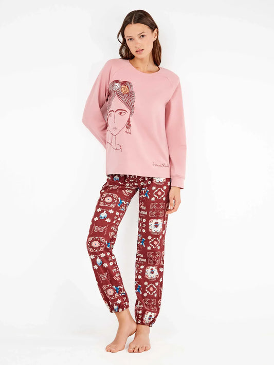 PIJAMA MANGA LARGA MUJER FRIDA KAHLO