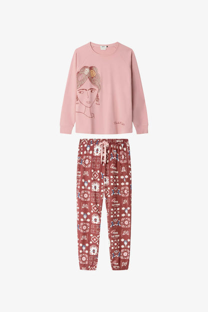 PIJAMA MANGA LARGA MUJER FRIDA KAHLO