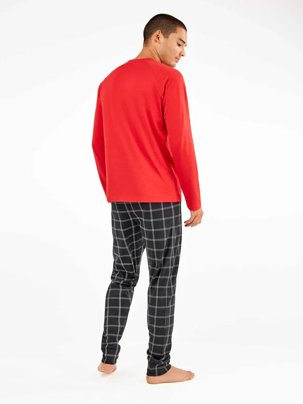PIJAMA MANGA LARGA HOMBRE TEJIDO INTERLOOK RED SNOOPY