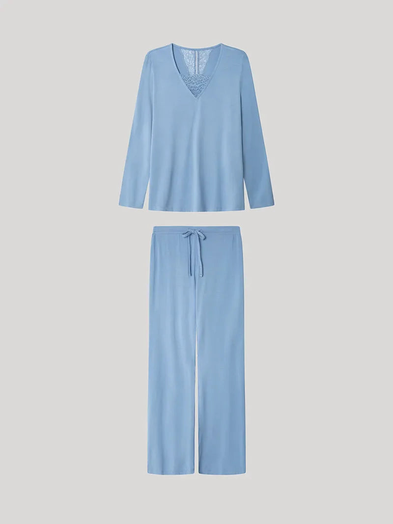 PIJAMA MANGA LARGA MUJER BASIC OCEAN