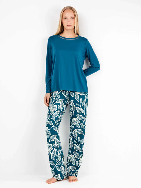 PIJAMA MANGA LARGA MUJER ESTAMPADO FLORAL