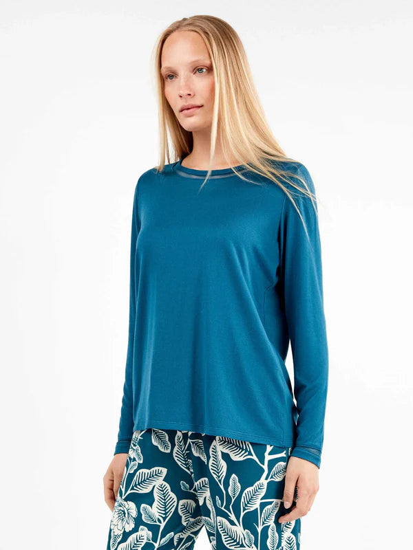 PIJAMA MANGA LARGA MUJER ESTAMPADO FLORAL