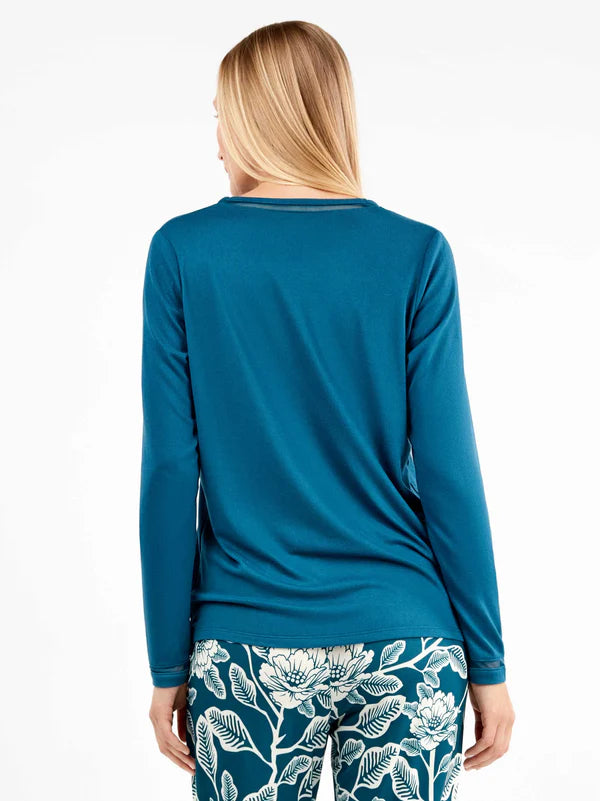 PIJAMA MANGA LARGA MUJER ESTAMPADO FLORAL