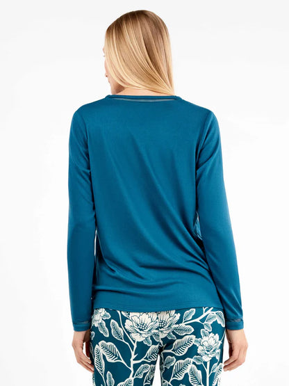 PIJAMA MANGA LARGA MUJER ESTAMPADO FLORAL