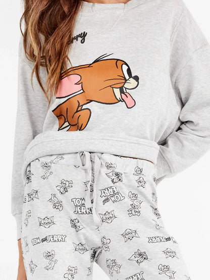 PIJAMA MANGA LARGA MUJER INTERLOCK TOM & JERRY