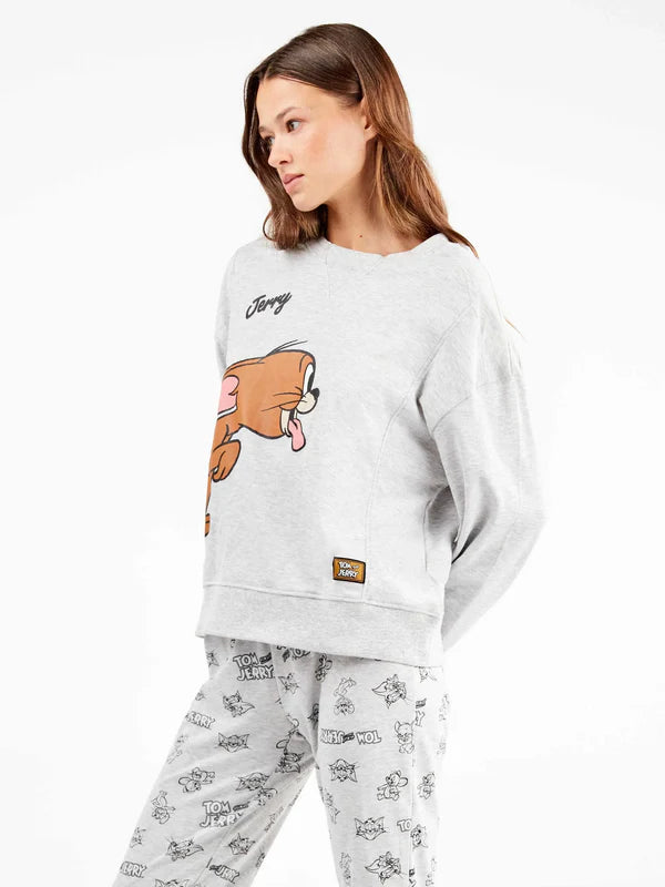 PIJAMA MANGA LARGA MUJER INTERLOCK TOM & JERRY