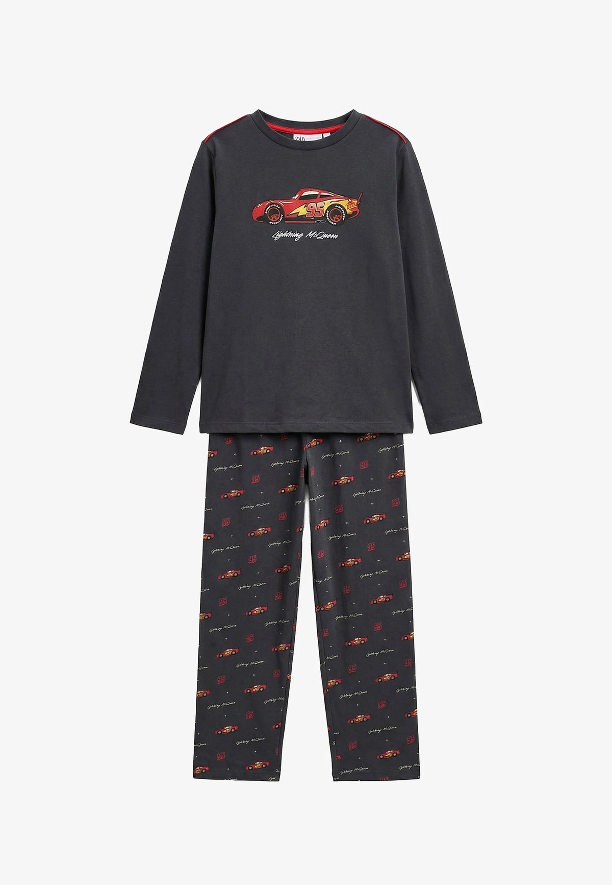 Pijama Niño Disney Cars Rayo McQueen 100% Algodón Gris Marengo