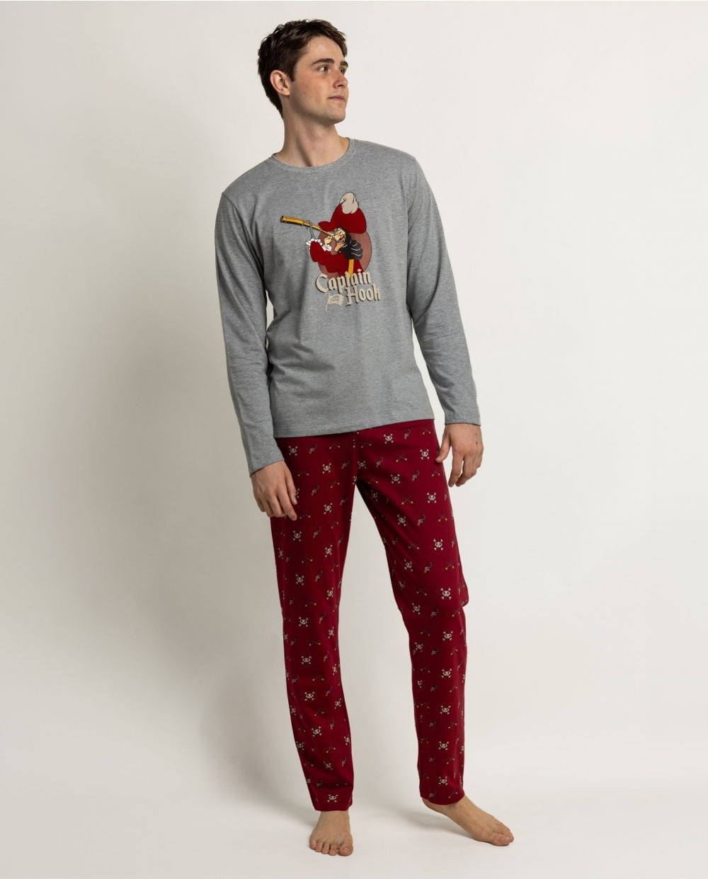 Pijama de hombre disney capitán garfio captain hook manga larga