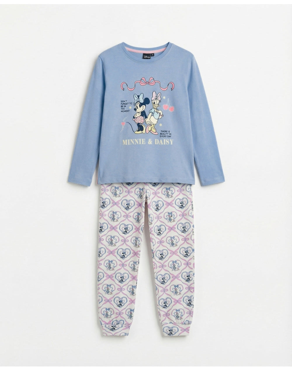 Pijama Niña Disney Minnie y Daisy Coquette Friends Azul de Algodón