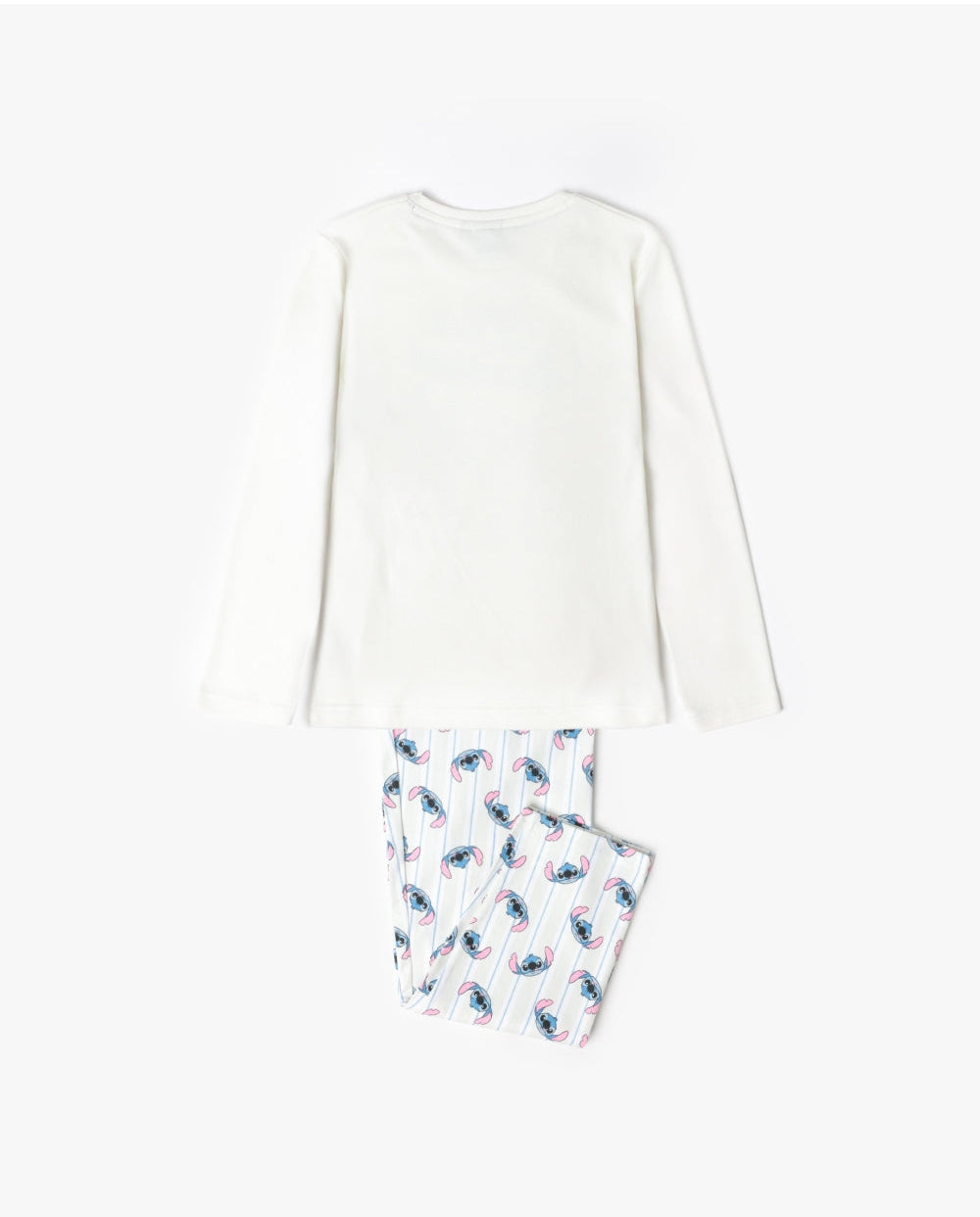 PIJAMA MANGA LARGA NIÑA MENTA STITCH
