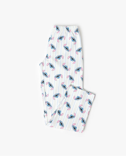 PIJAMA MANGA LARGA NIÑA MENTA STITCH