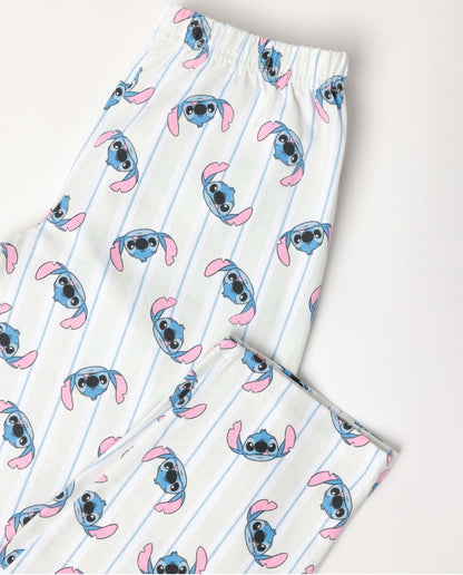 PIJAMA MANGA LARGA NIÑA MENTA STITCH