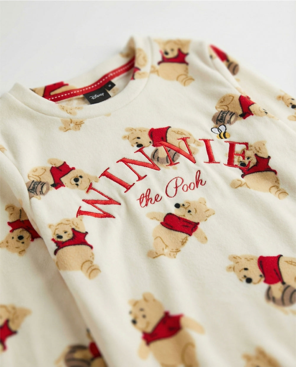 Pijama de niña Disney Winnie the Pooh terciopelo de manga larga