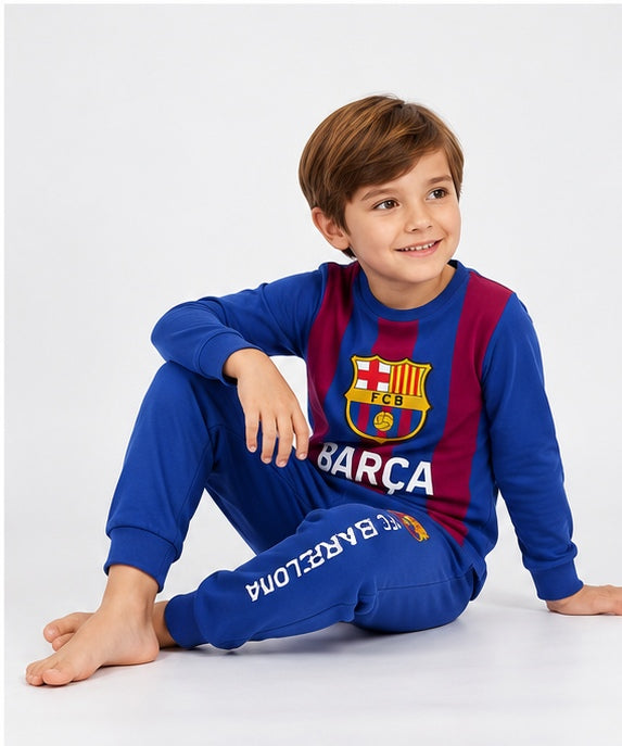 Pijama infantil FC Barcelona azul y grana Barcelona
