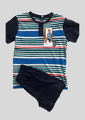 PIJAMA INFANTIL MANGA CORTA NIÑO A RAYAS