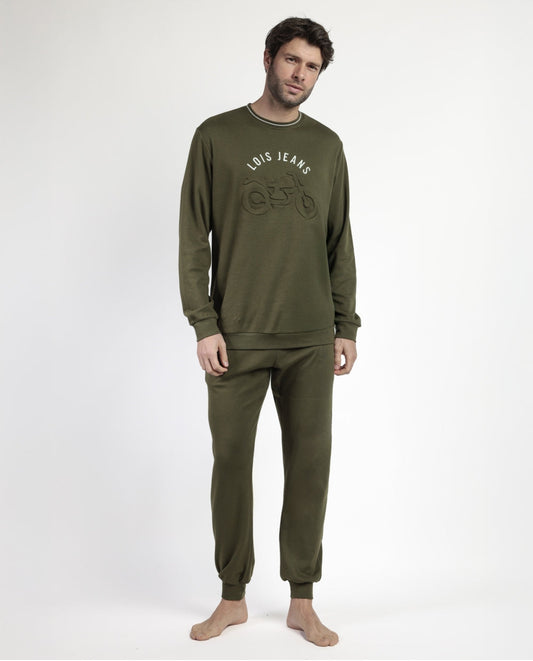 PIJAMA MANGA LARGA HOMBRE EMBOSSING