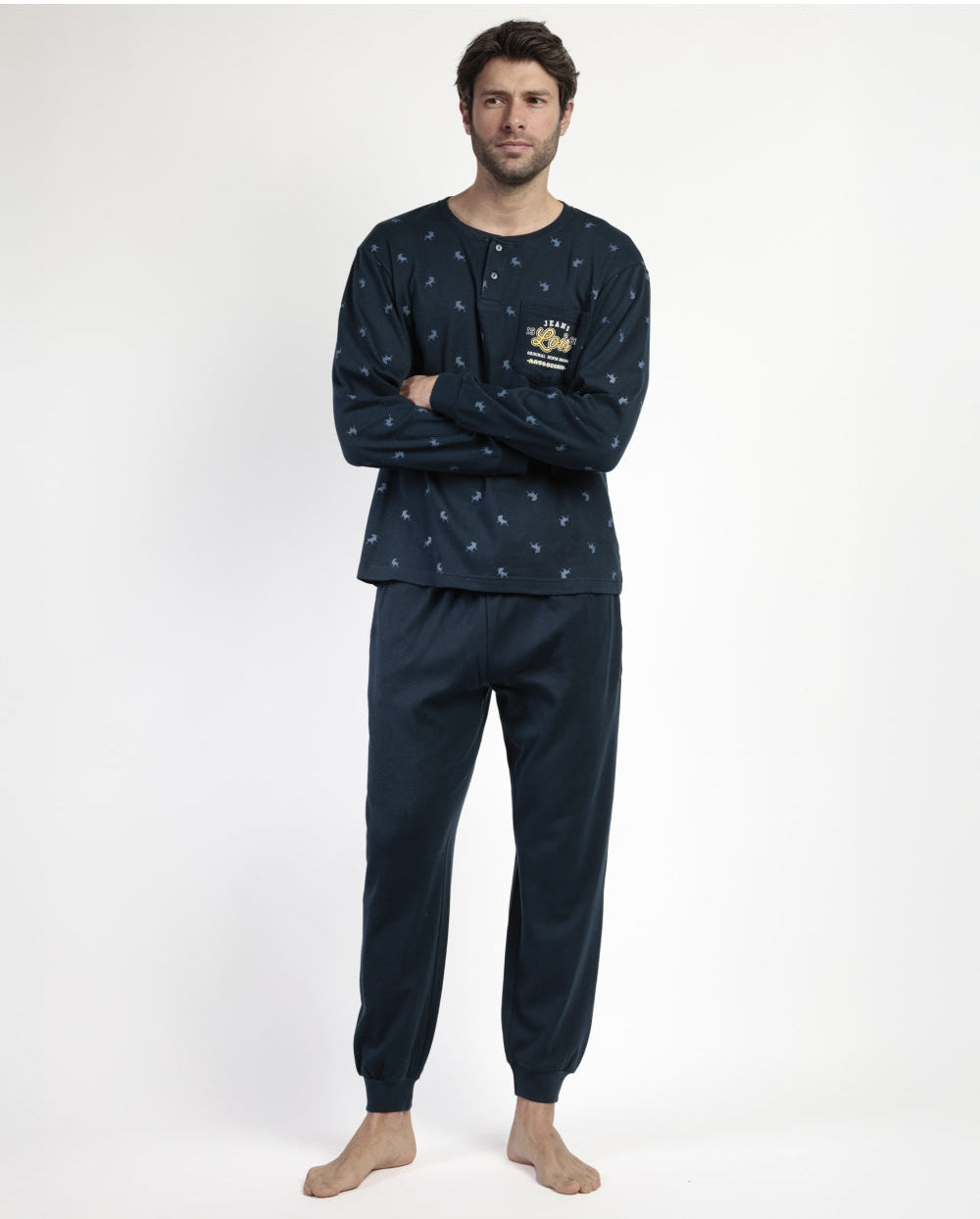 PIJAMA MANGA LARGA HOMBRE TAPETA SNOW