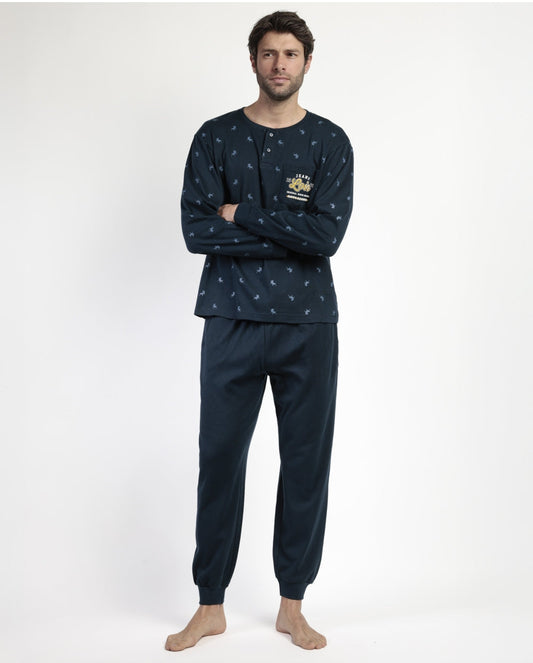 PIJAMA MANGA LARGA HOMBRE TAPETA SNOW