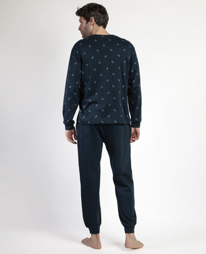 PIJAMA MANGA LARGA HOMBRE TAPETA SNOW