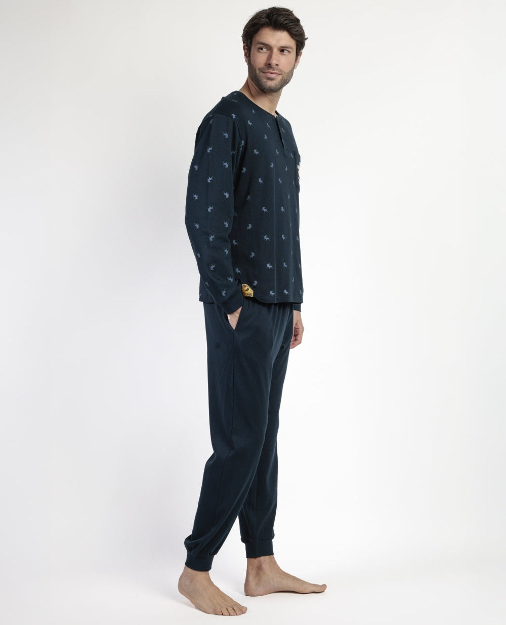 PIJAMA MANGA LARGA HOMBRE TAPETA SNOW