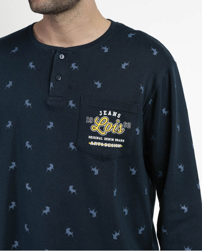 PIJAMA MANGA LARGA HOMBRE TAPETA SNOW