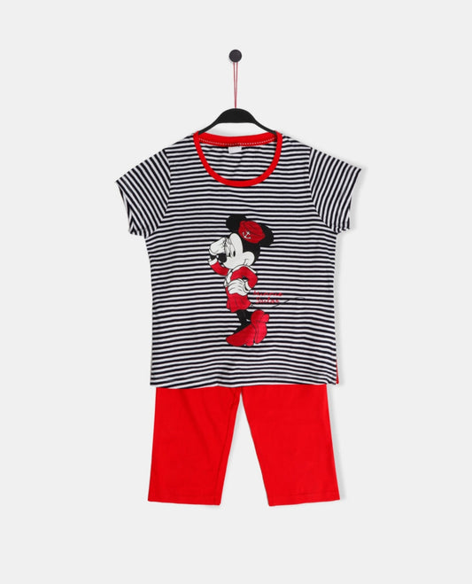 PIJAMA INFANTIL MANGA CORTA PANTALON PESQUERO NIÑA MINNIE SAILOR