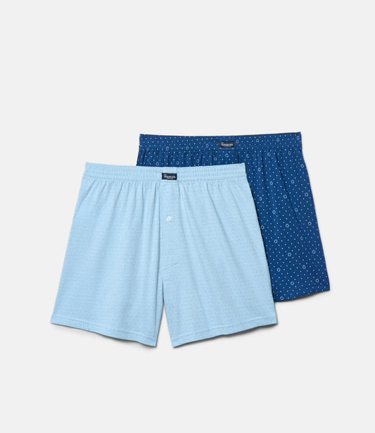 PACK-2 BOXERS ANCHOS MIX AZUL DUAL A0100