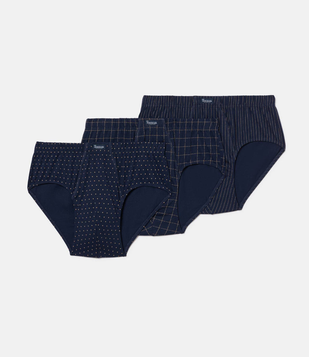 PACK-3 SLIPS ABIERTOS 090 MIX GEO OSCURO