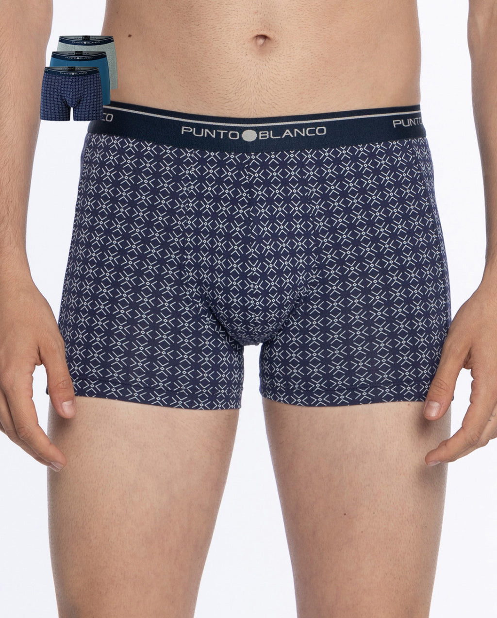 PACK-3 BOXERS BASIX PUNTO BLANCO 676