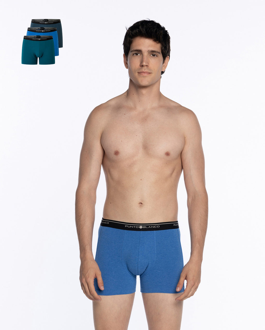 PACK-3 BOXERS BASIX PUNTO BLANCO 523