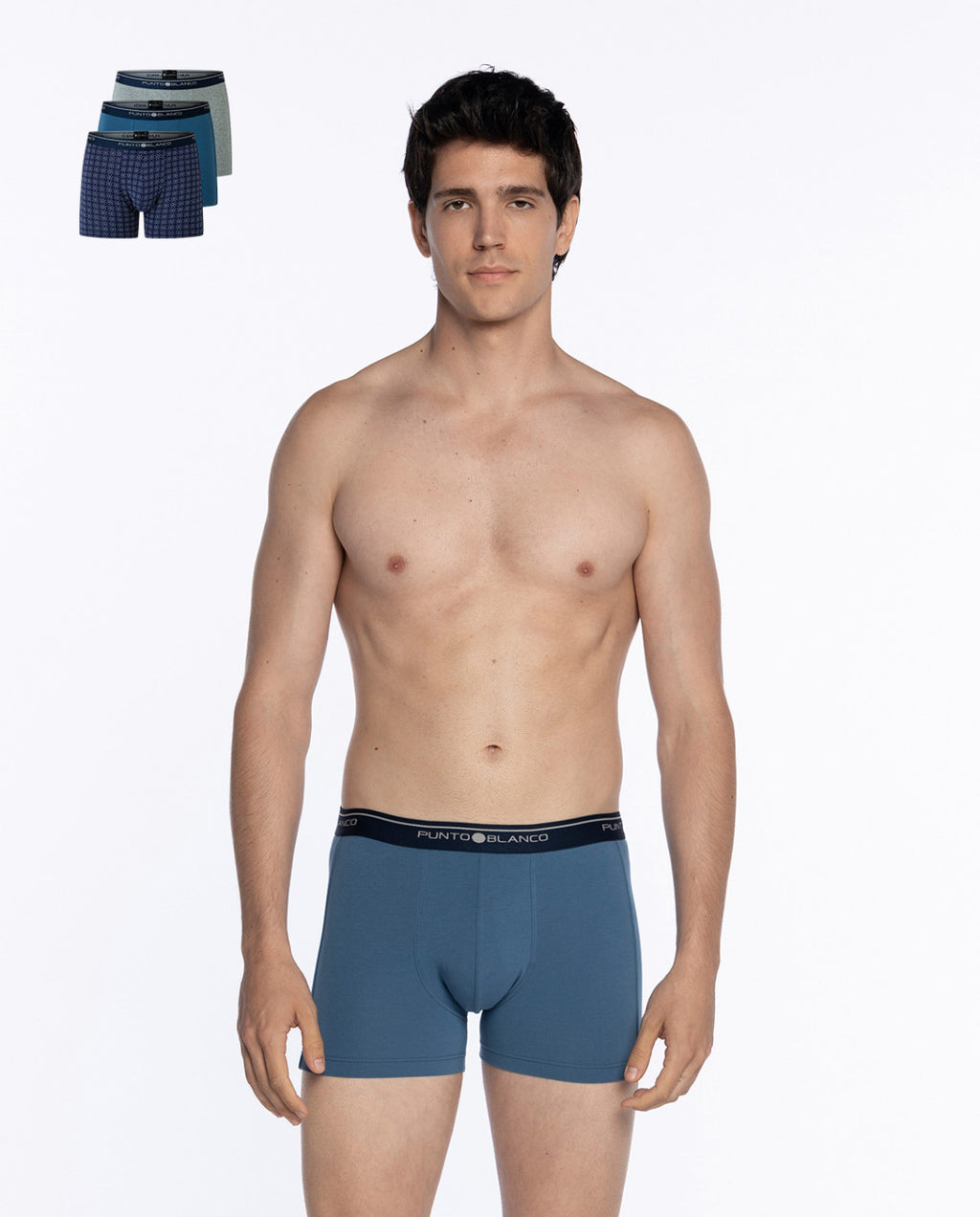 PACK-3 BOXERS BASIX PUNTO BLANCO 676