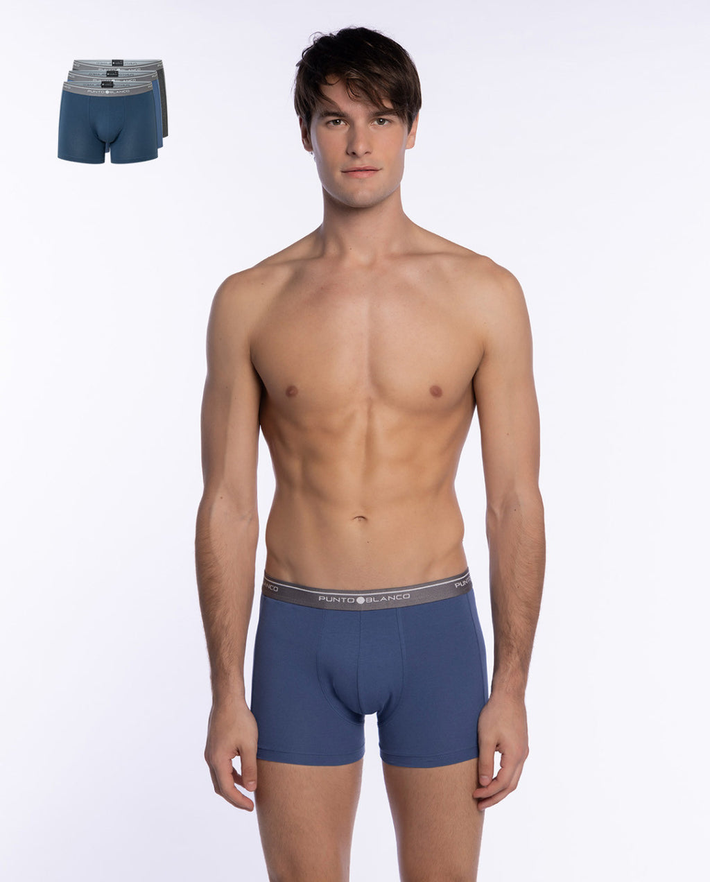 PACK-3 BOXERS BASIX PUNTO BLANCO 529