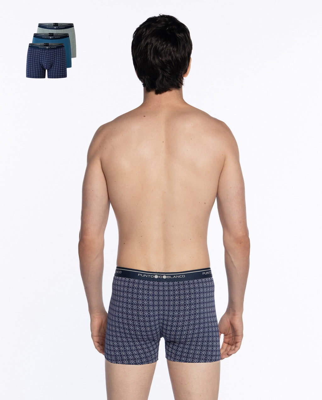 PACK-3 BOXERS BASIX PUNTO BLANCO 676