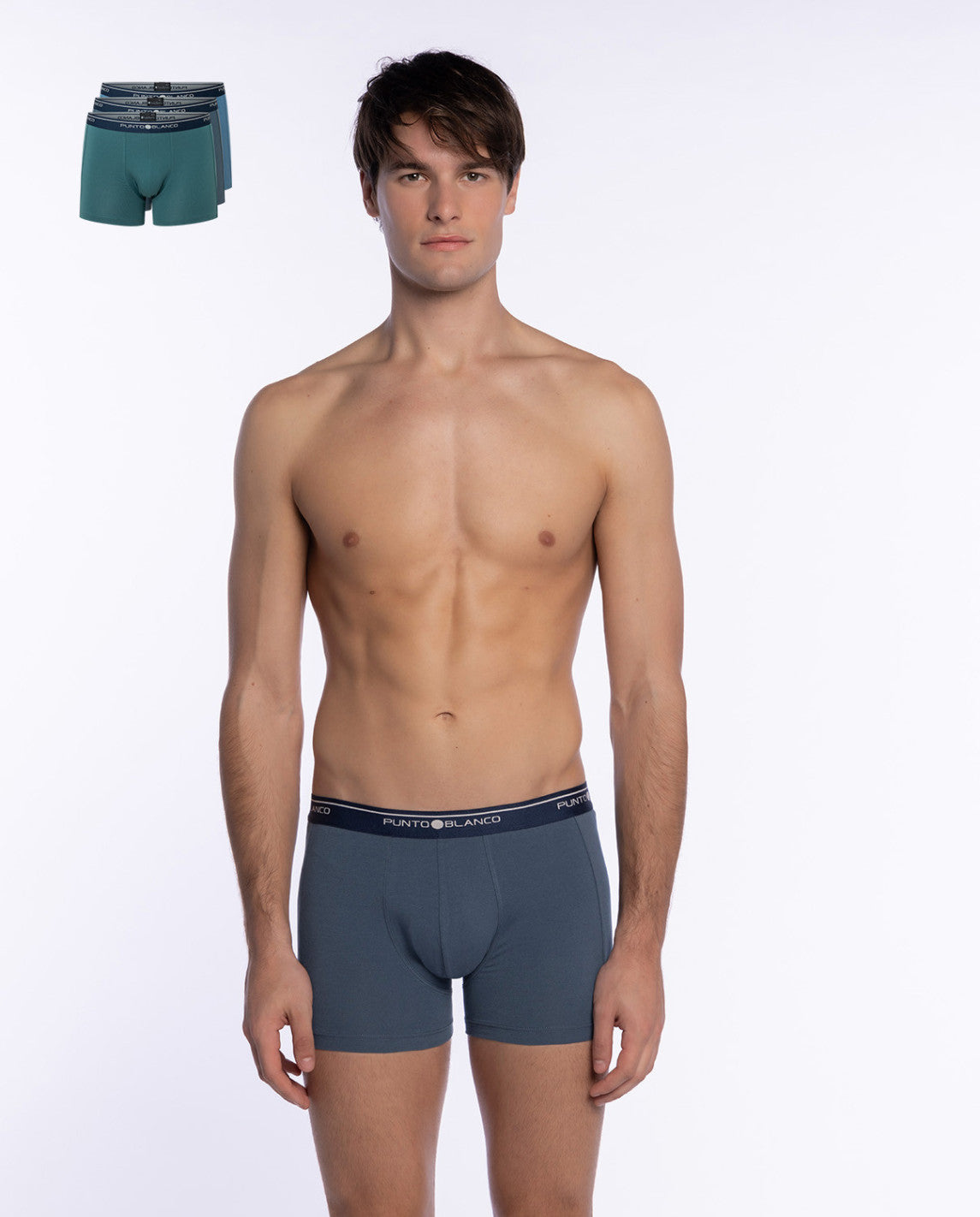 PACK-3 BOXERS BASIX PUNTO BLANCO 554
