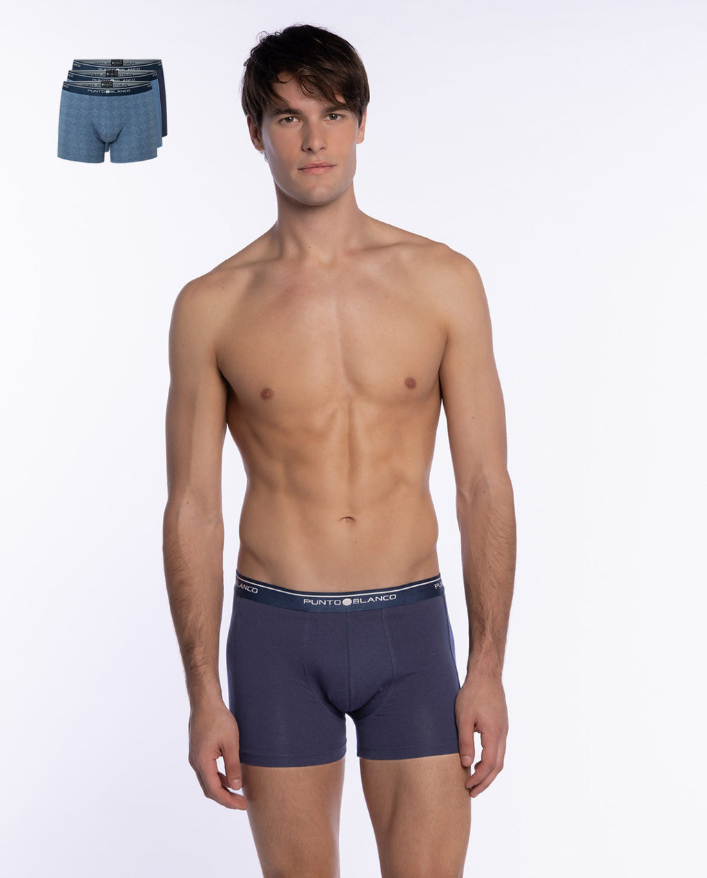 PACK-3 BOXERS BASIX PUNTO BLANCO 523
