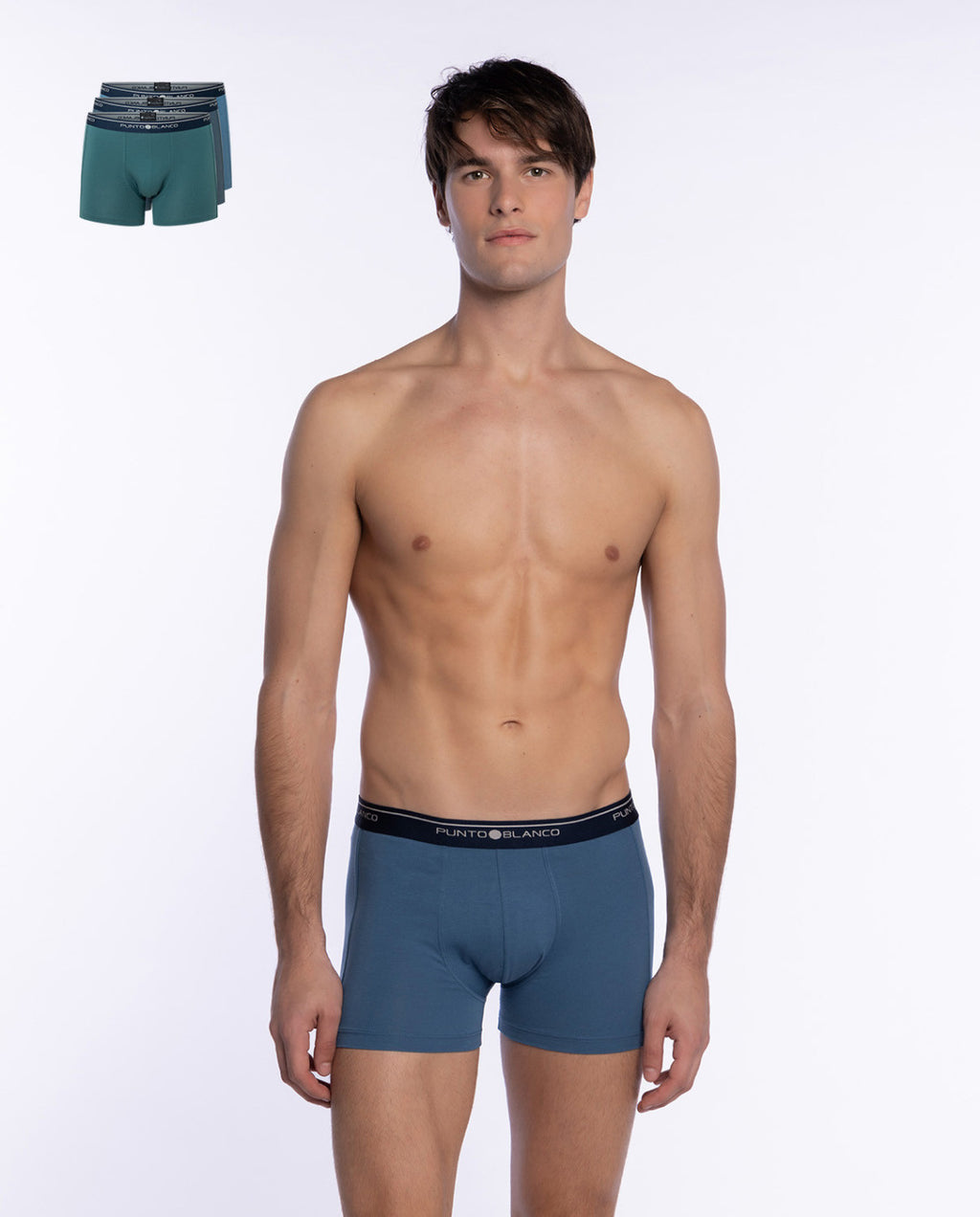 PACK-3 BOXERS BASIX PUNTO BLANCO 554