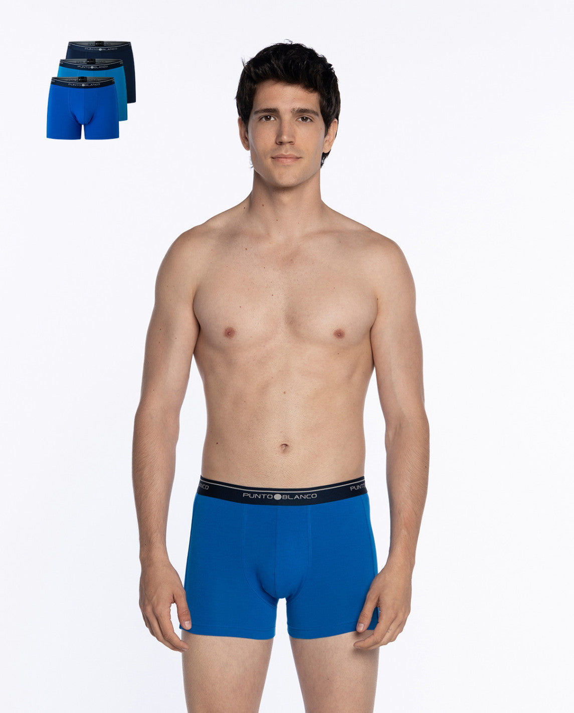 PACK-3 BOXERS BASIX PUNTO BLANCO 673